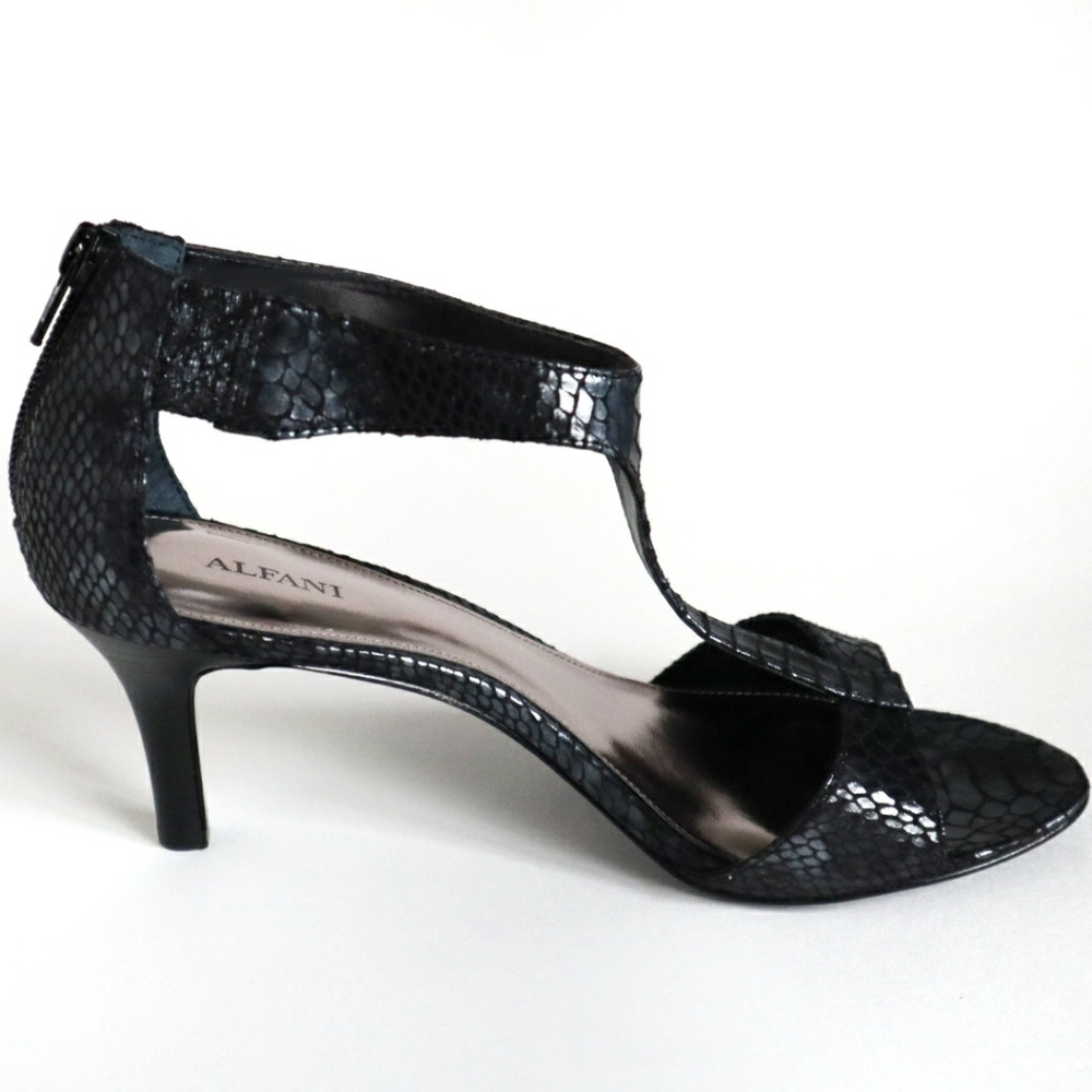Alfani Womens Black Sandals